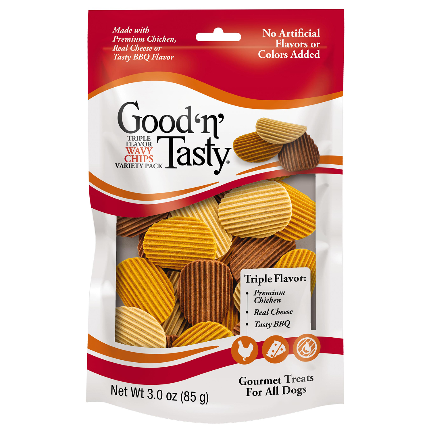 Triple Flavor Wavy Chips front of packaging