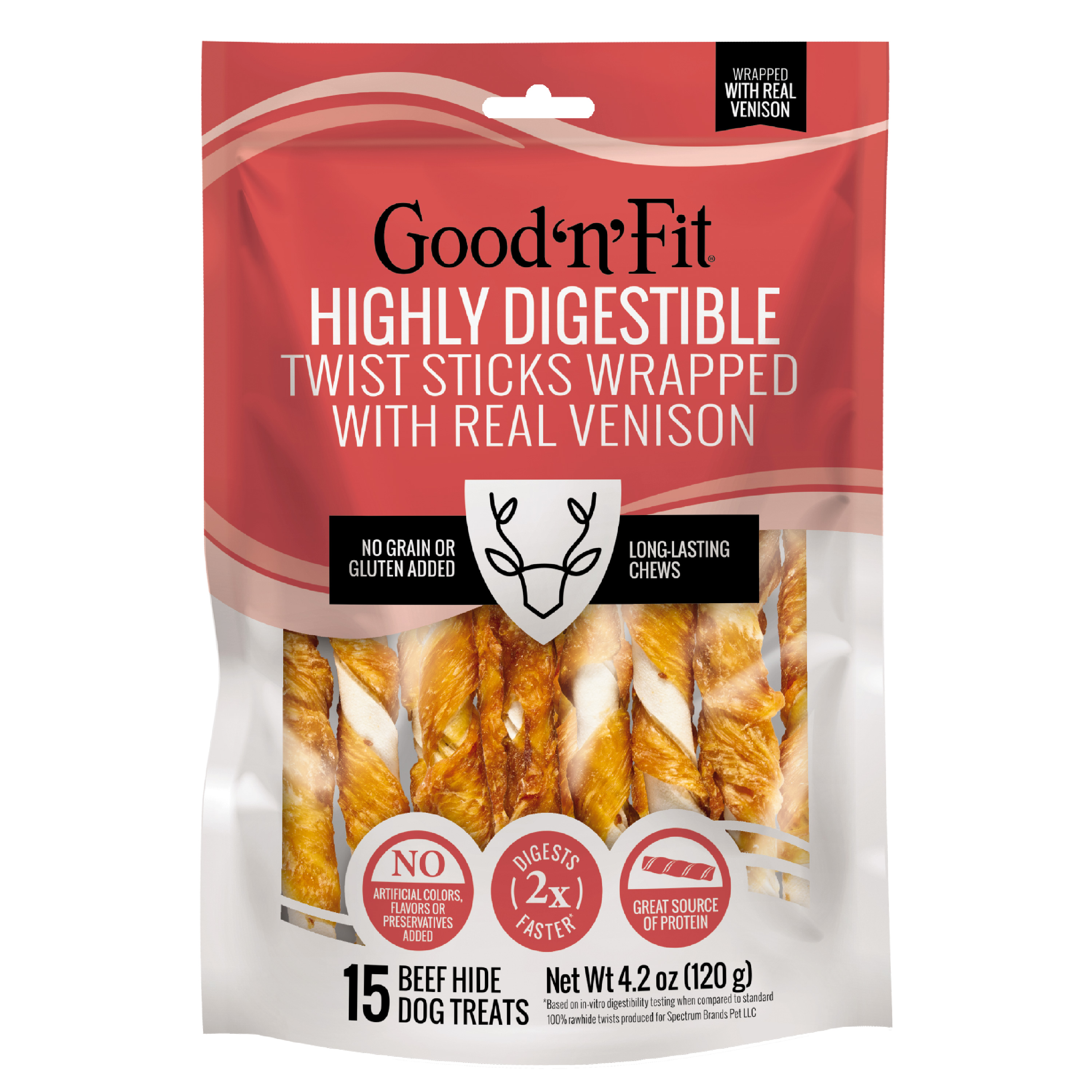 Twist Sticks Wrapped with Real Venison