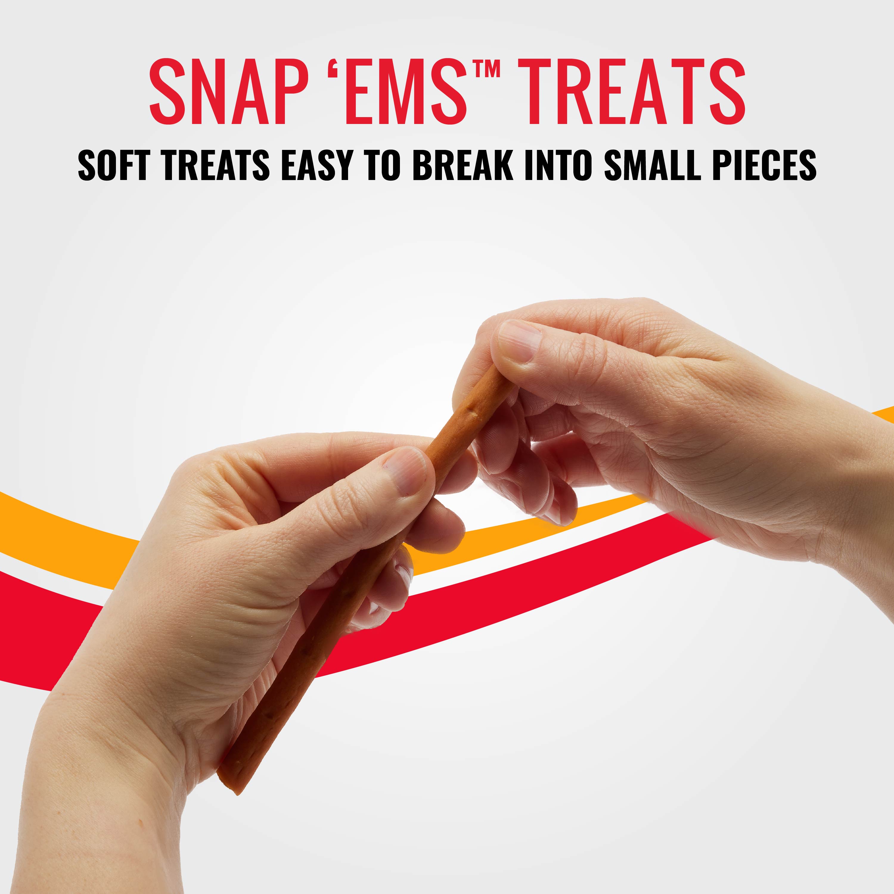 Snap Ems Treats. Soft treats, easy to snap into pieces.